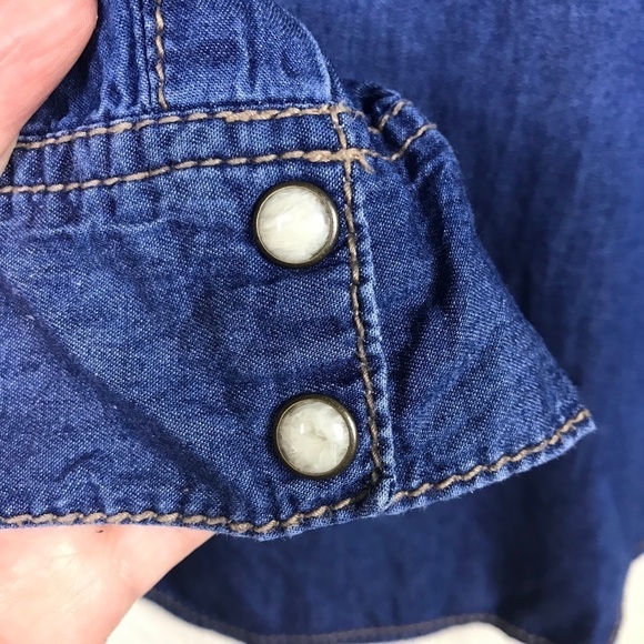 Seven7 Studded Luxe Western Snap Button Shirt M - Picture 6 of 10